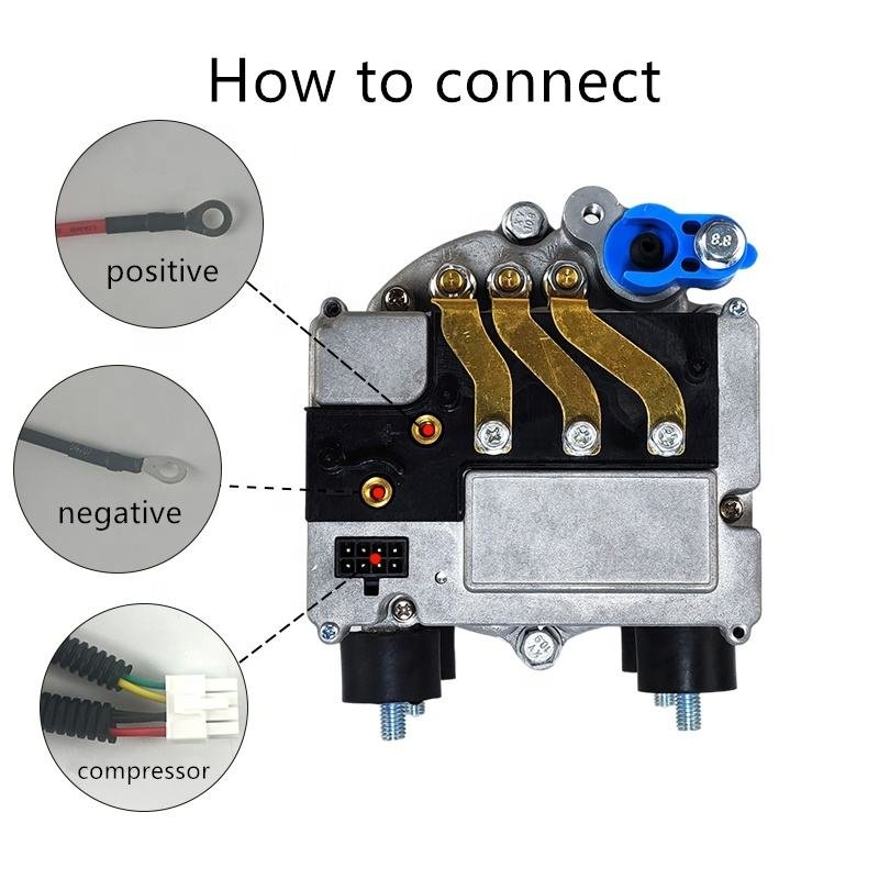 DC 12V/24V Electric Air Compressor for Auto Car Conditioning New Parking Cooler Systems Scroll Engine Parts