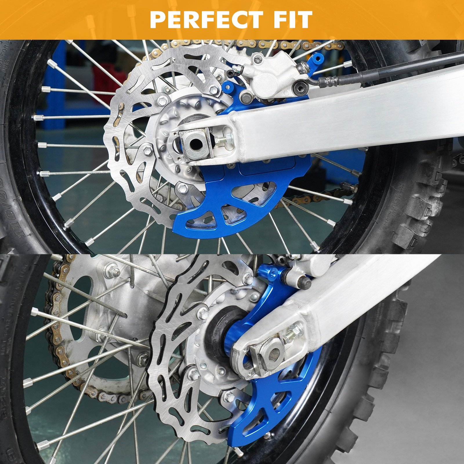 NiceCNC Rear Brake Disc Protector for Yamaha YZ125 YZ250 2006-2020 2021-2023 YZ250FX 2015-2023 YZ250X 2016-2023