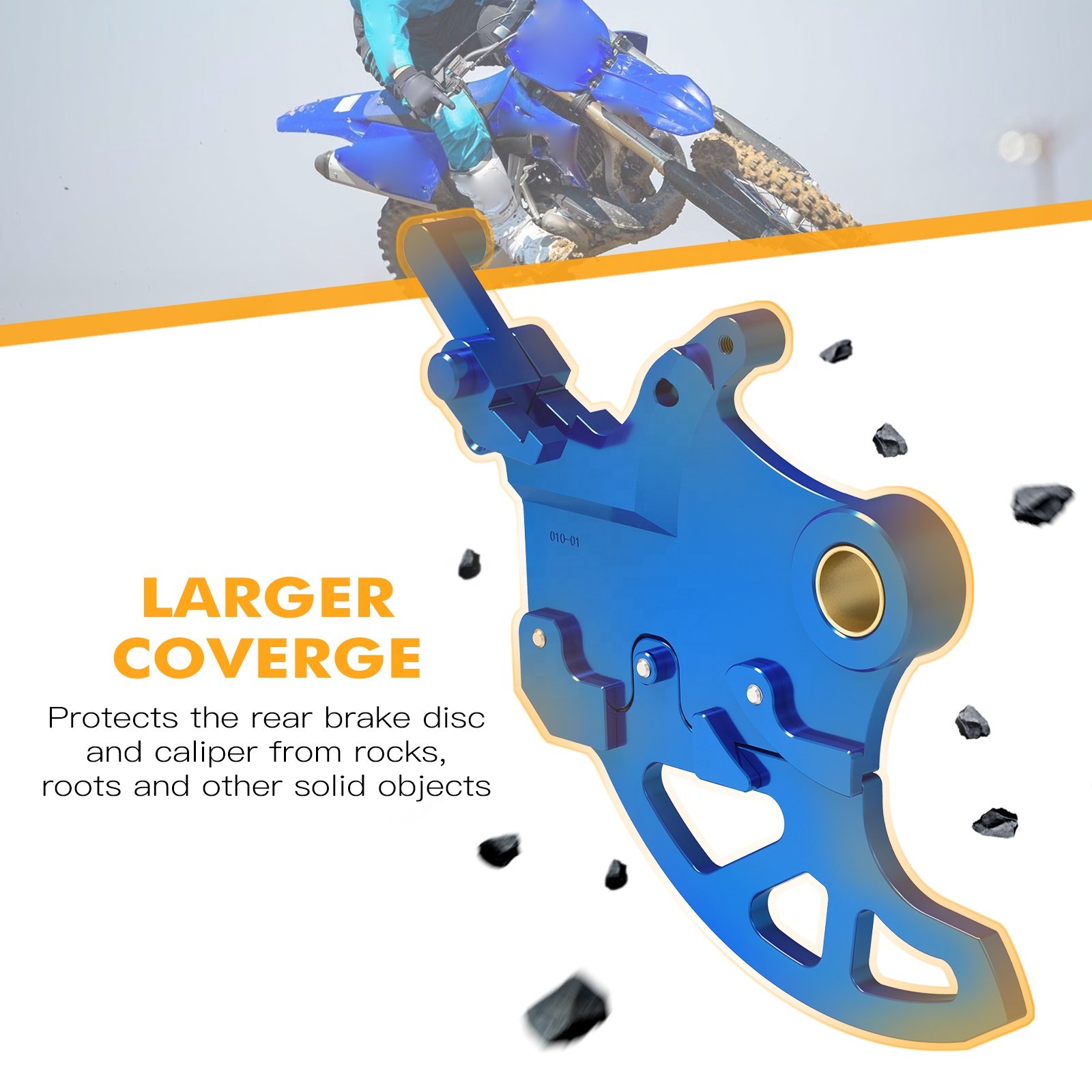 NiceCNC Rear Brake Disc Protector for Yamaha YZ125 YZ250 2006-2020 2021-2023 YZ250FX 2015-2023 YZ250X 2016-2023