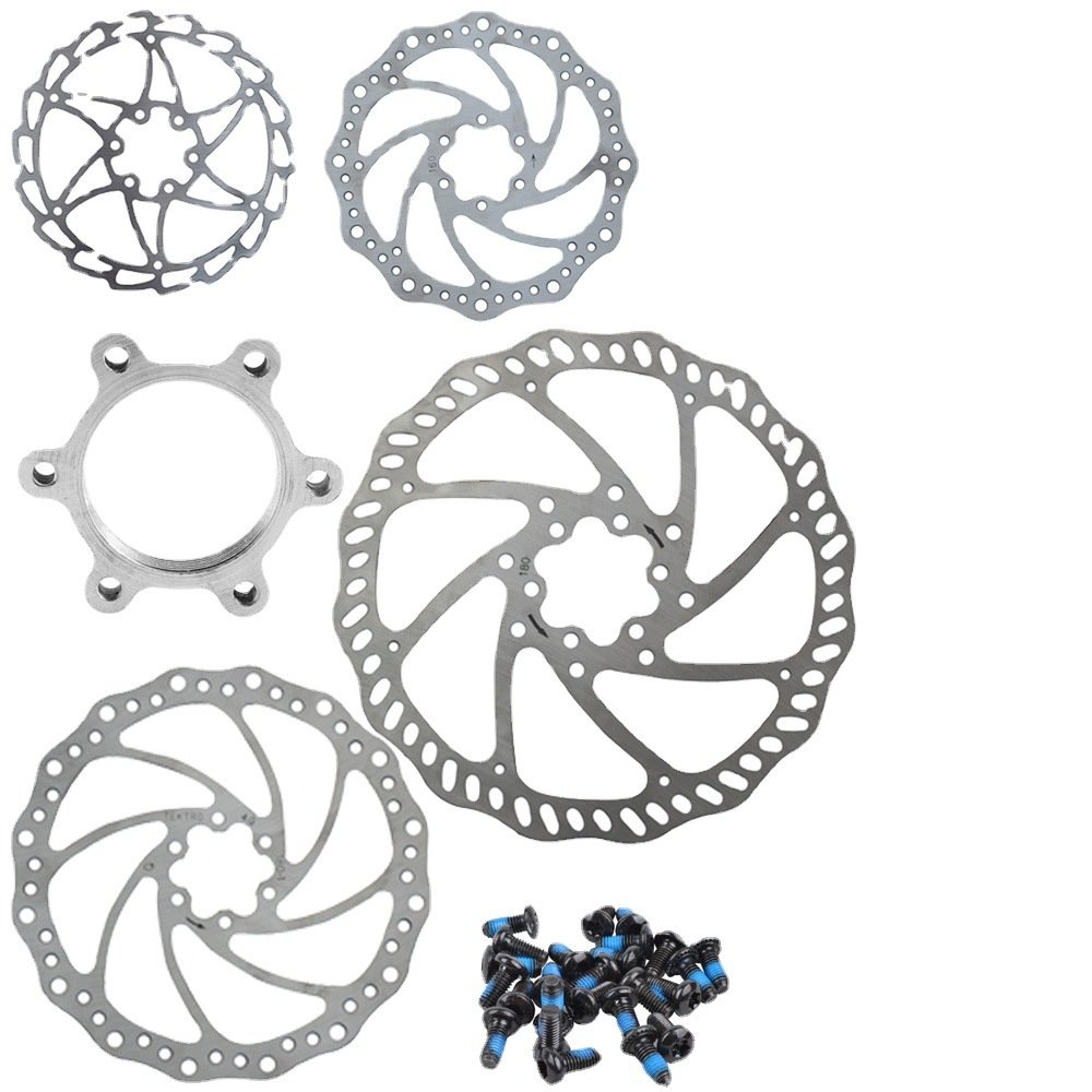 180mm Cycling Disc Brake Rotor 6 Holes Stainless Steel Front Rear Mountain Bike Disc Brake