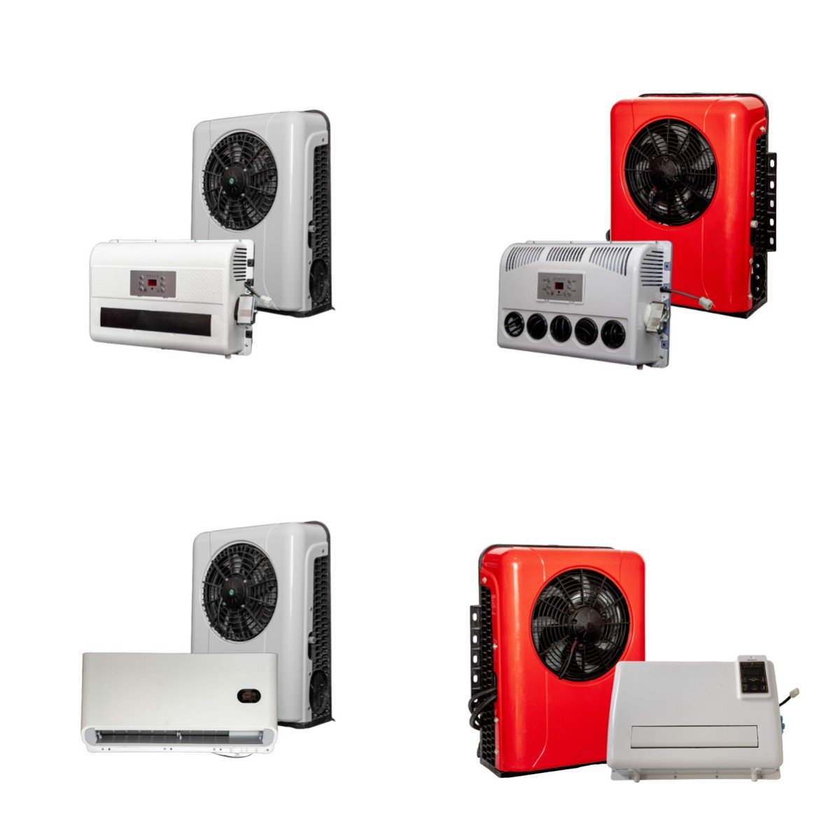 The Car Has an Overhead Parking 12v Truck Auto Electric Air Conditioner