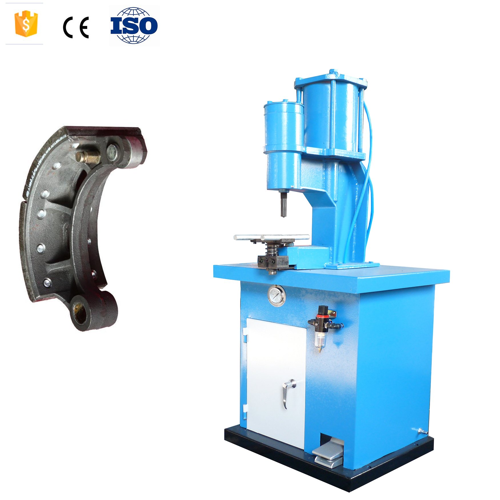 Factory Supply QYM-6 Riveting Machine Pneumatic and Hydraulic Brake Shoe Riveting Machine for Workshop
