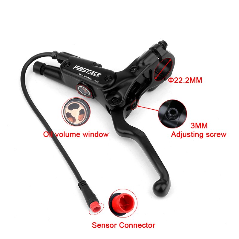 Fastace E-bike Hydraulic Disc Brake 4 Pistons Electric Bike Brakes Power Off Sensor Brakes for Surron XC Dirt Bike Motorcycle