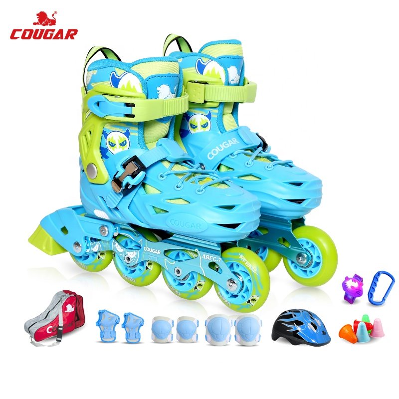Factory Patines Wholesale Roller Skate Shoe Kid Teen Adjustable Inline Skates for Boy Girl Junior Blue Pink Black Quad PU Wheel