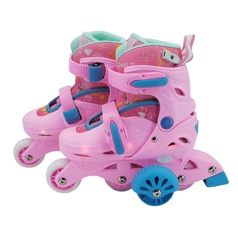 Adjustable Removable Roller Skates Single Flashing Roller Skate Shoes With Protective Gear for Beginner