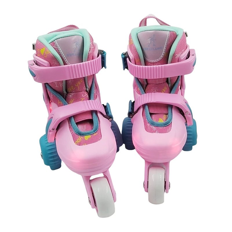 Adjustable Removable Roller Skates Single Flashing Roller Skate Shoes With Protective Gear for Beginner