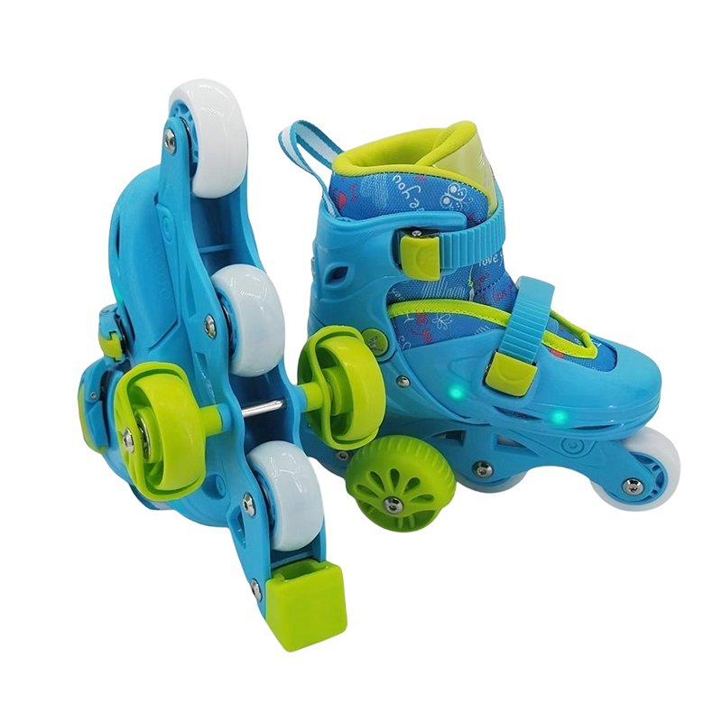 Adjustable Removable Roller Skates Single Flashing Roller Skate Shoes With Protective Gear for Beginner