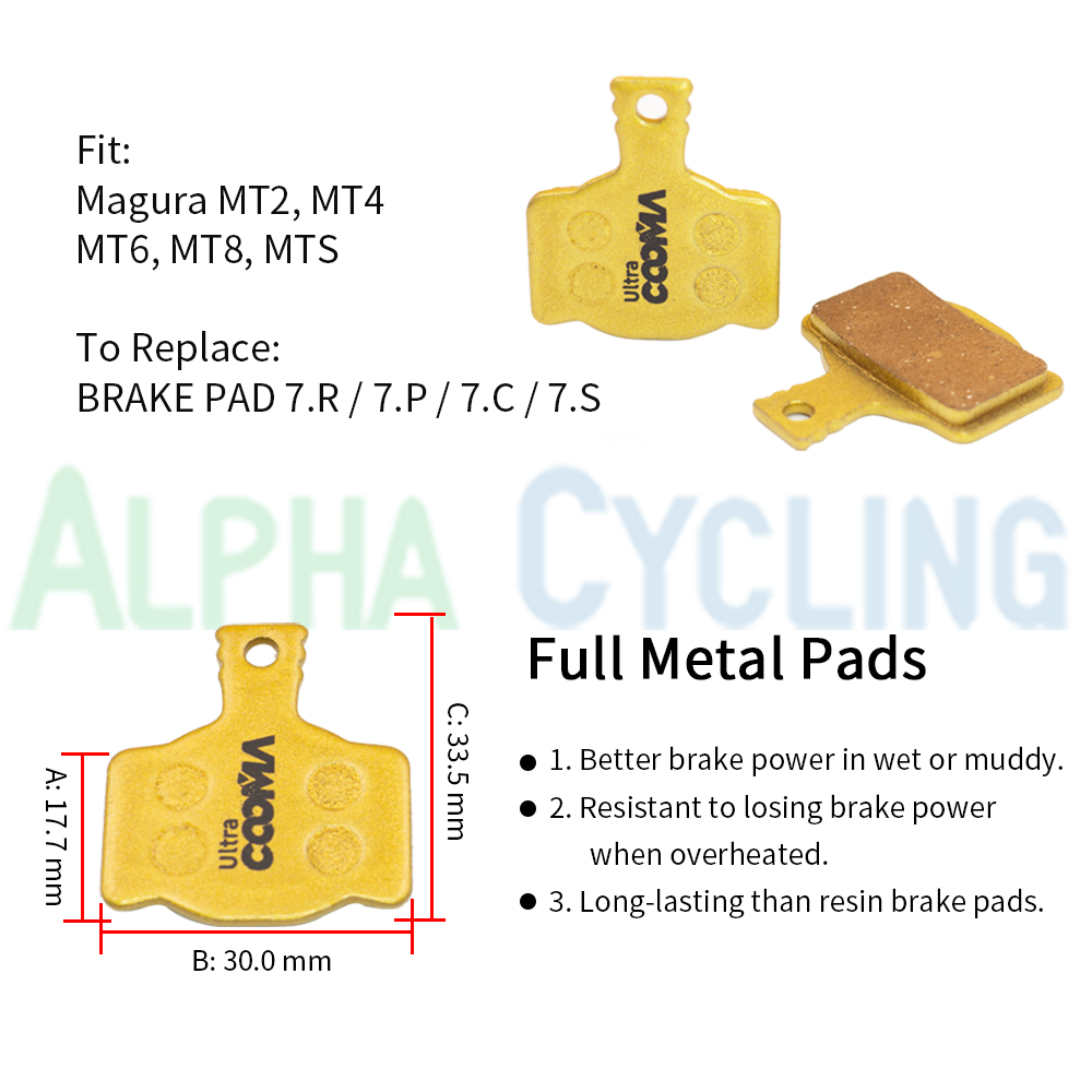 Metal Bicycle Disc Brake Pads for Magura MT1893 MT2 MT4 MT6 MT8 MTS Caliper