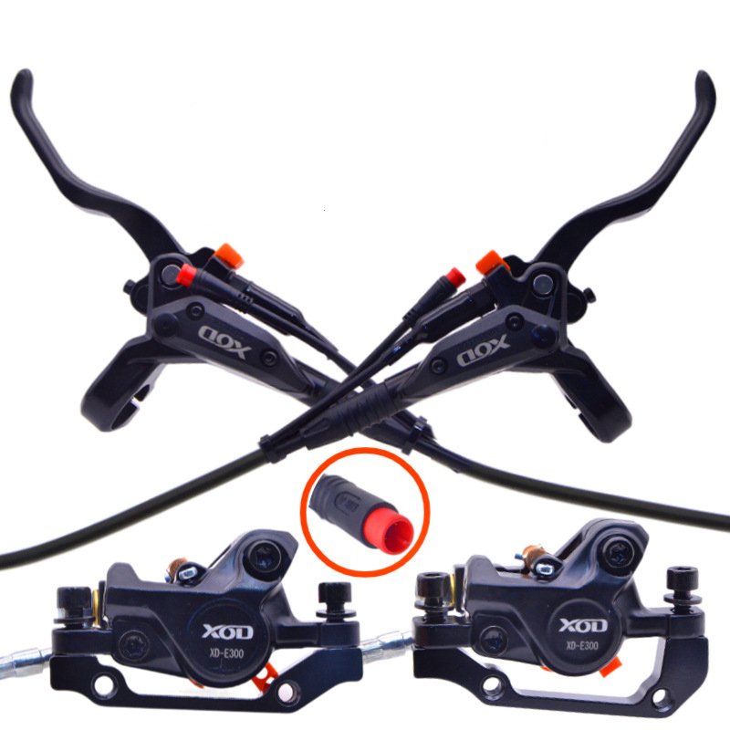 XOD Aluminum Alloy Electric Power Control Shifter Brakes Power Off for Driving Oil Disc Brake of Bicycle Brake Caliper Parts