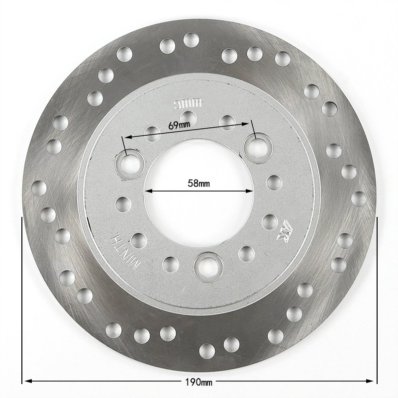 LINGQI Racing Motorcycle 180mm 190mm Front/Rear Brake Disc Plate Rotor for ATV Kart Electric Vehicle Electric Motorcycle