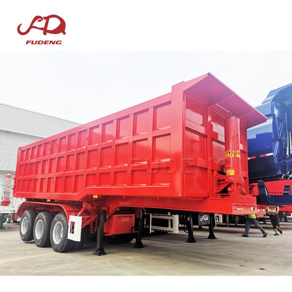 HYVA Hydraulic Cylinder 3/4 Axles Rear Tipping Tipper Semi-Trailer 40/45cbm 50t to 80ton Specification