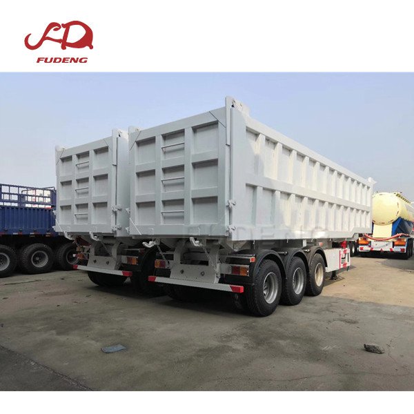 HYVA Hydraulic Cylinder 3/4 Axles Rear Tipping Tipper Semi-Trailer 40/45cbm 50t to 80ton Specification