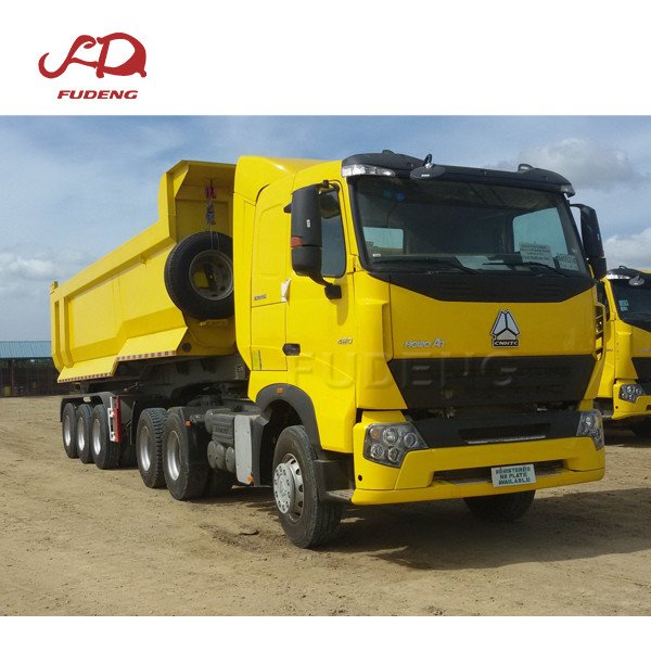 HYVA Hydraulic Cylinder 3/4 Axles Rear Tipping Tipper Semi-Trailer 40/45cbm 50t to 80ton Specification