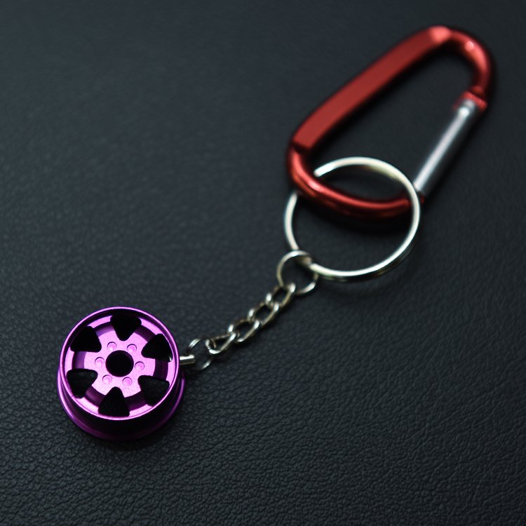 Custom Logo Luxury Fashionable Souvenir Car Parts Decoration Alloy Wheel Metal Keychain Car Lovers Gift