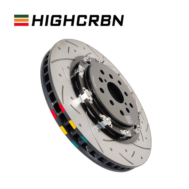 HIGHCRBN 380*26mm 2-piece Brake Disc Drum Floating Rear for Ford Mustang GT350 S550/GT350R S550 OE#FR3Z2C026C