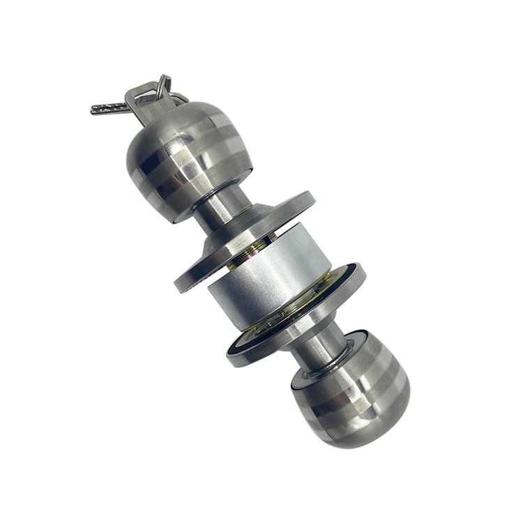 Aluminum Alloy Globular Door Knobs Rotation Lock Knobset Handle Metal Door Knob With Key for Bedrooms Living Rooms