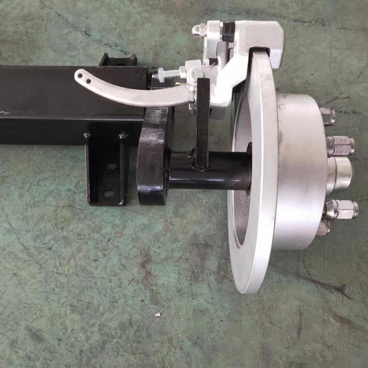2T Rubber Torsion Axle With Electric Mechanical or Hydraulic Drum Brake