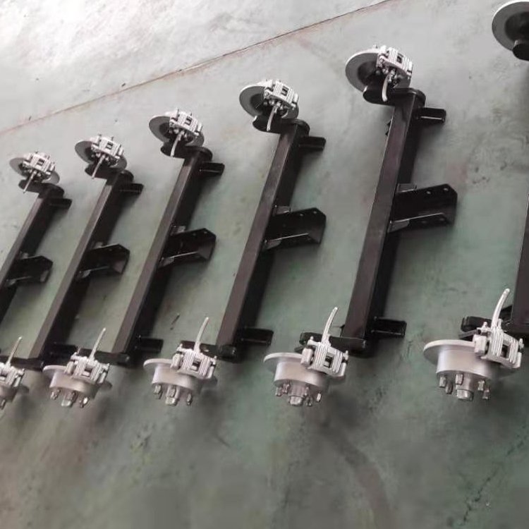 2T Rubber Torsion Axle With Electric Mechanical or Hydraulic Drum Brake