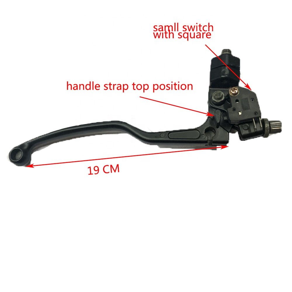Universal 7.5\" 19cm EN125-8 EN150 Motorcycle Brake Clutch Master Cylinder Lever Handle with Oil Cup-Left Side Car Gear Knob