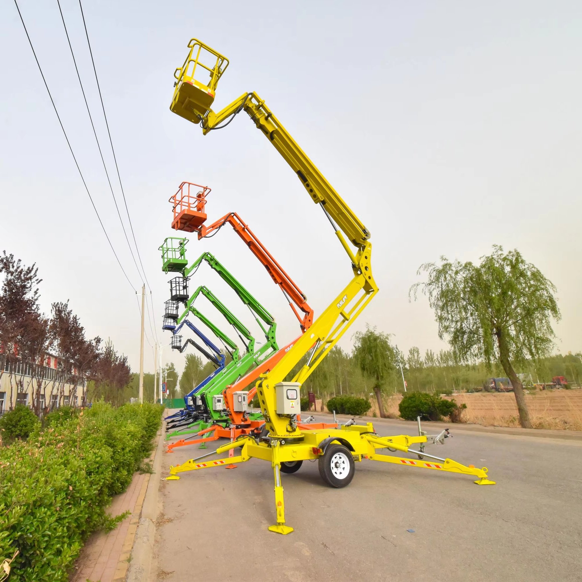 360 Swivel Turret Articulated Telescopic Towable Spider Nacelle Boom Lift