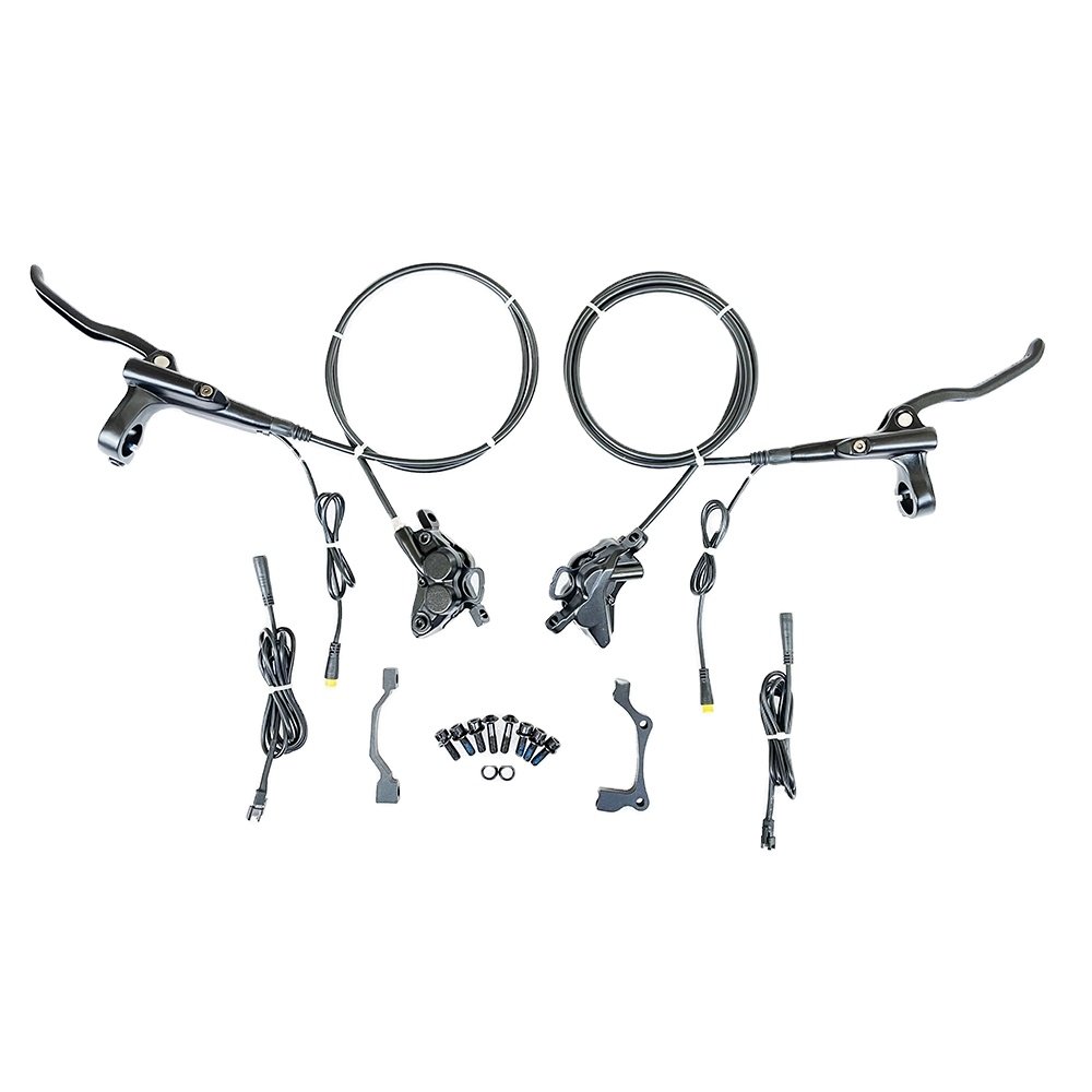 Hydraulic Brake for Bafang Waterproof Cable Four-piston 4 Piston Cut off Power Electric Bike Four Piston Brake