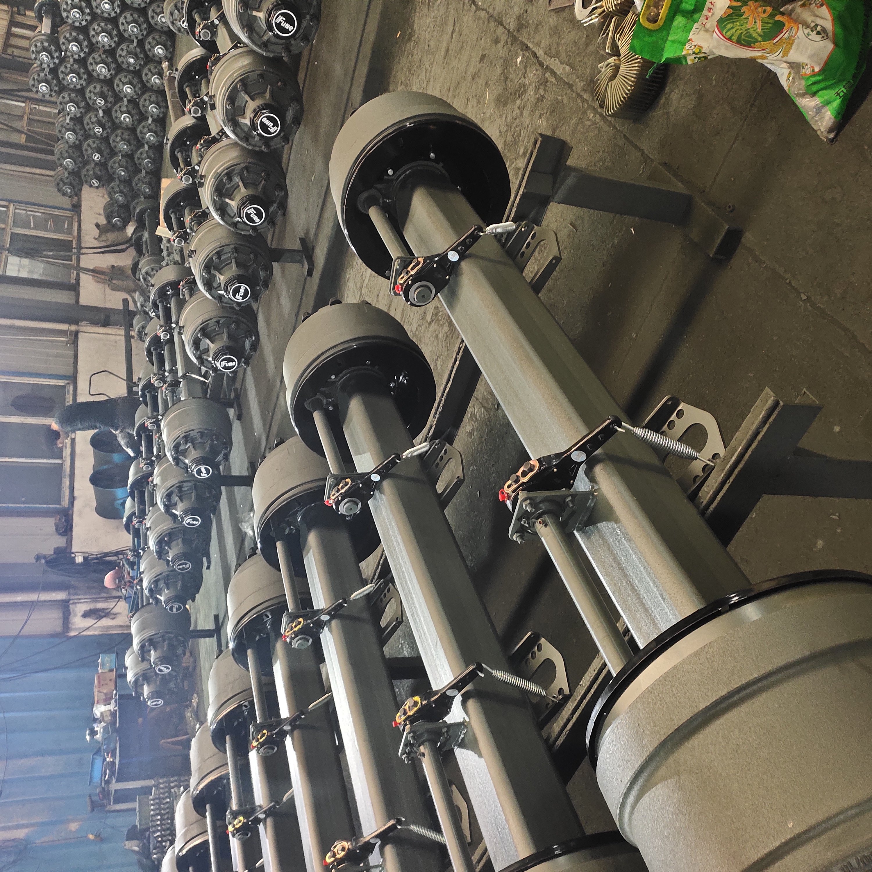 Kit As Trailer Tunggal 16T/20T Dengan Rem Truck 7000lb Harga As Trailer Bagus Untuk As Semi-trailer Fuw Tugas Berat