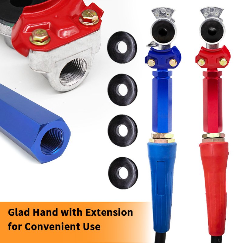 12FT 3 in 1 ABS Power Air Line Cable Air Hose Kit for Semi Truck Tractor Trailer Cable 7 Way Plug Electrical Cord Cable