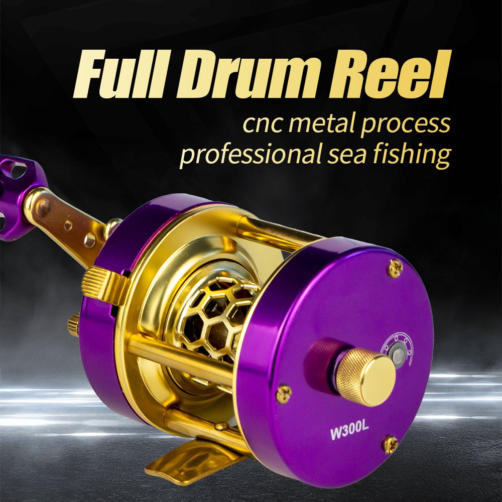 Wholesale Saltwater Big Fishing Reel Baitcasting Drum Trolling Brake Magnetic Casting Trolling Metal Baitcasting Drum Reel