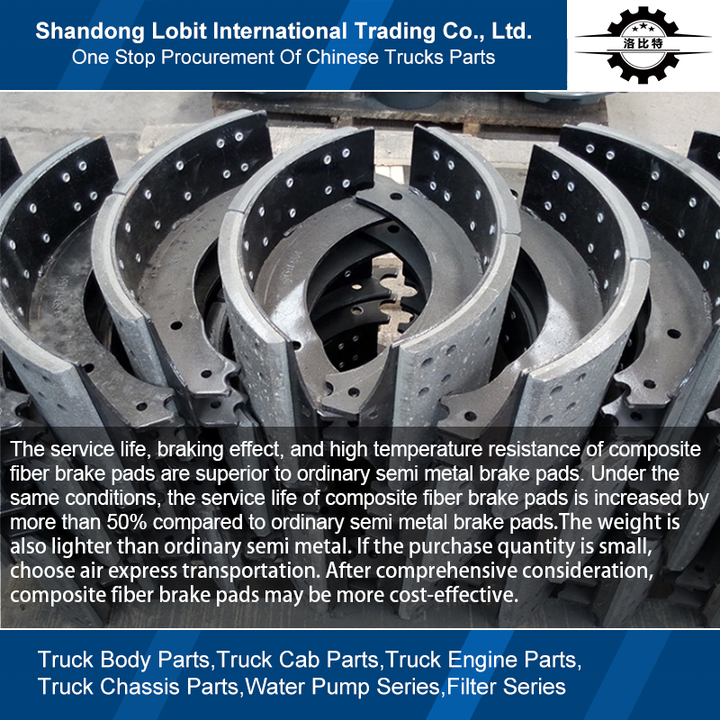 19094 Brake Linings Ordinary Semi Metal 10 Holes Brake Block Suitable for BPW Axle Europe Trucks Parts Brake Shoe Factory Outlet