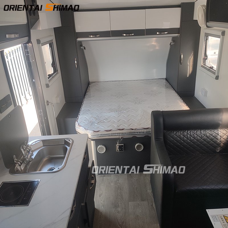 Oriental Shimao 4*4 Rv Hybrid caravan Travel Forward Fold Road Campering Offroad Camper Trailer with Slide Outs