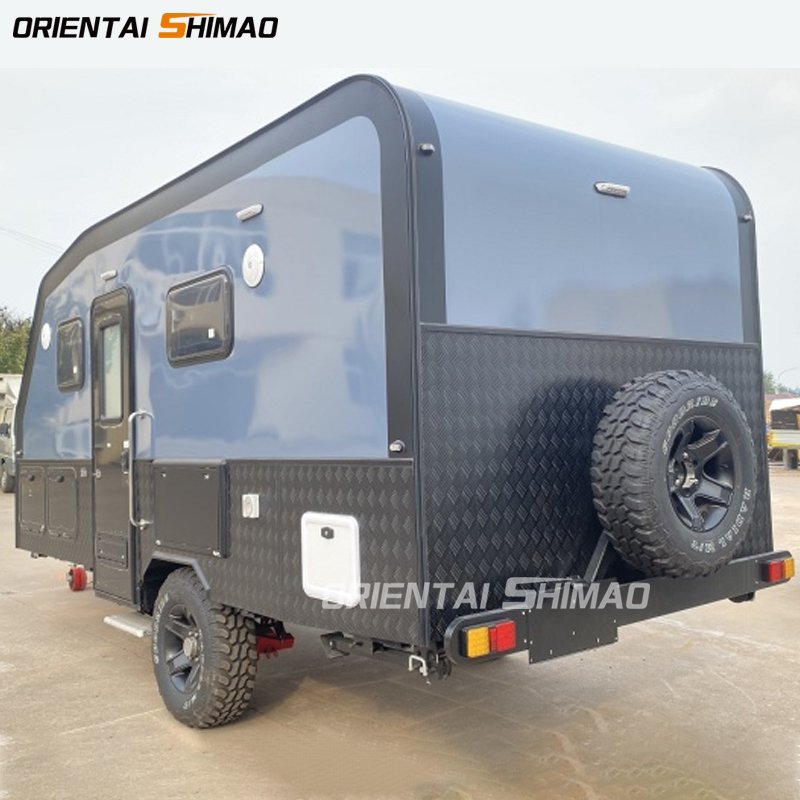 Oriental Shimao 4*4 Rv Hybrid caravan Travel Forward Fold Road Campering Offroad Camper Trailer with Slide Outs