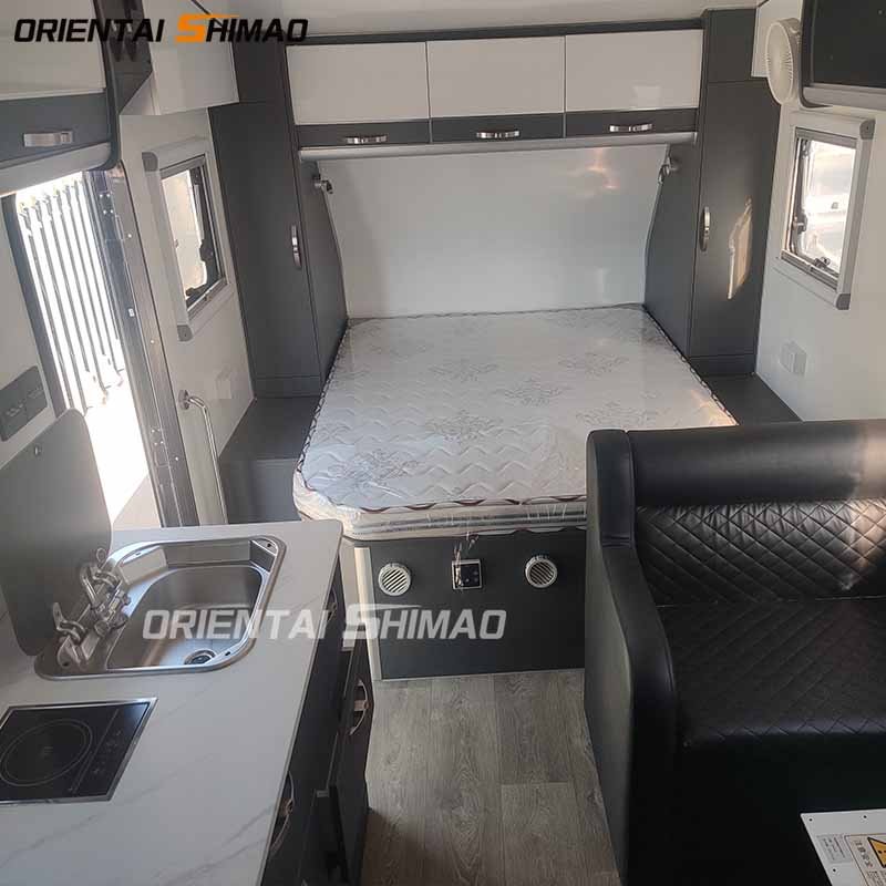 Oriental Shimao 4*4 Rv Hybrid caravan Travel Forward Fold Road Campering Offroad Camper Trailer with Slide Outs
