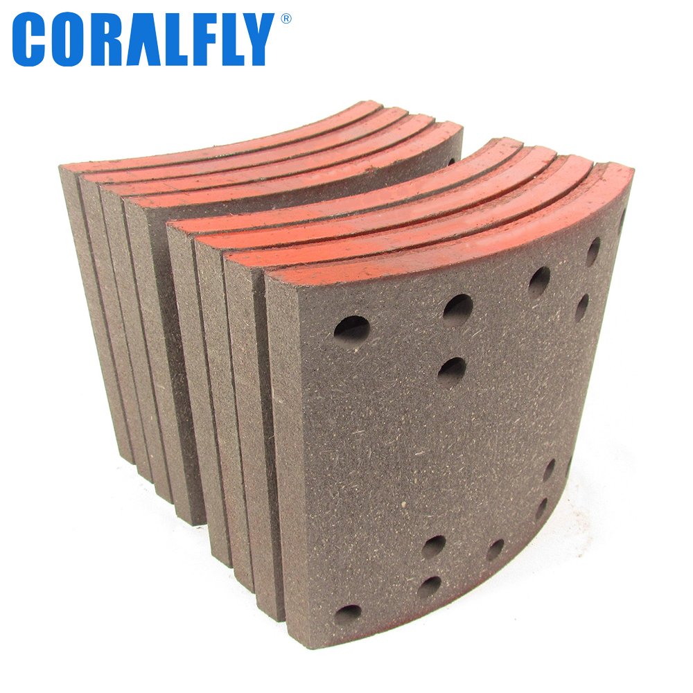 Coralfly Non-asbestos Woven Brake Lining 4311 Heavy American Truck Brake Lining for Truck Parts Brake Shoe