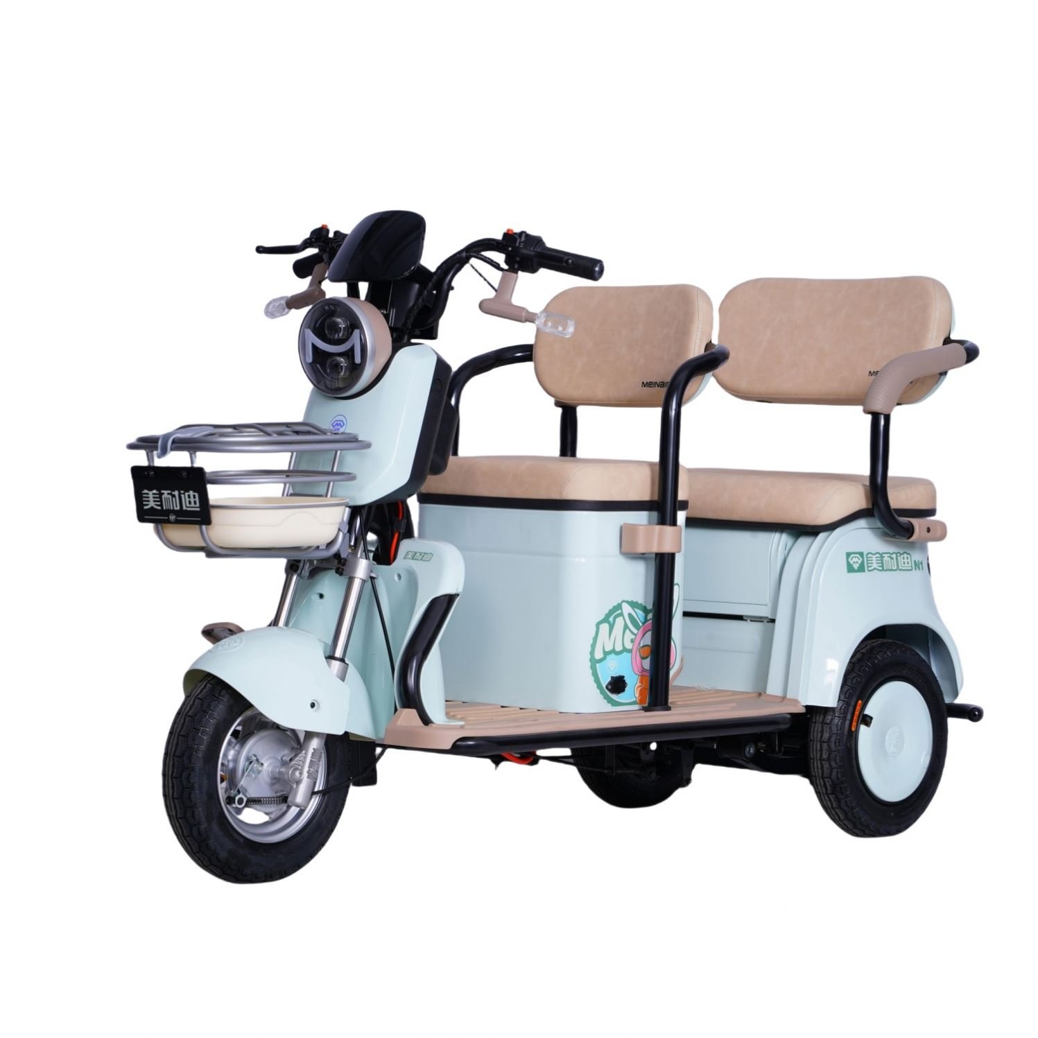 CHENLU 500W Tricycle Electric Bike Three Wheel Electric Motor Bike Adult Three Seat Tricycle