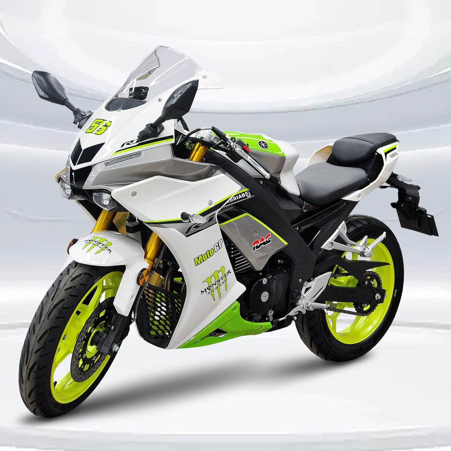 RACING MOTORCYCLE 1 Cylinder,4 Stroke Electric+kick Start Double Disc Brake Single Disc Brake Hydraulic Suspension Air Cooled