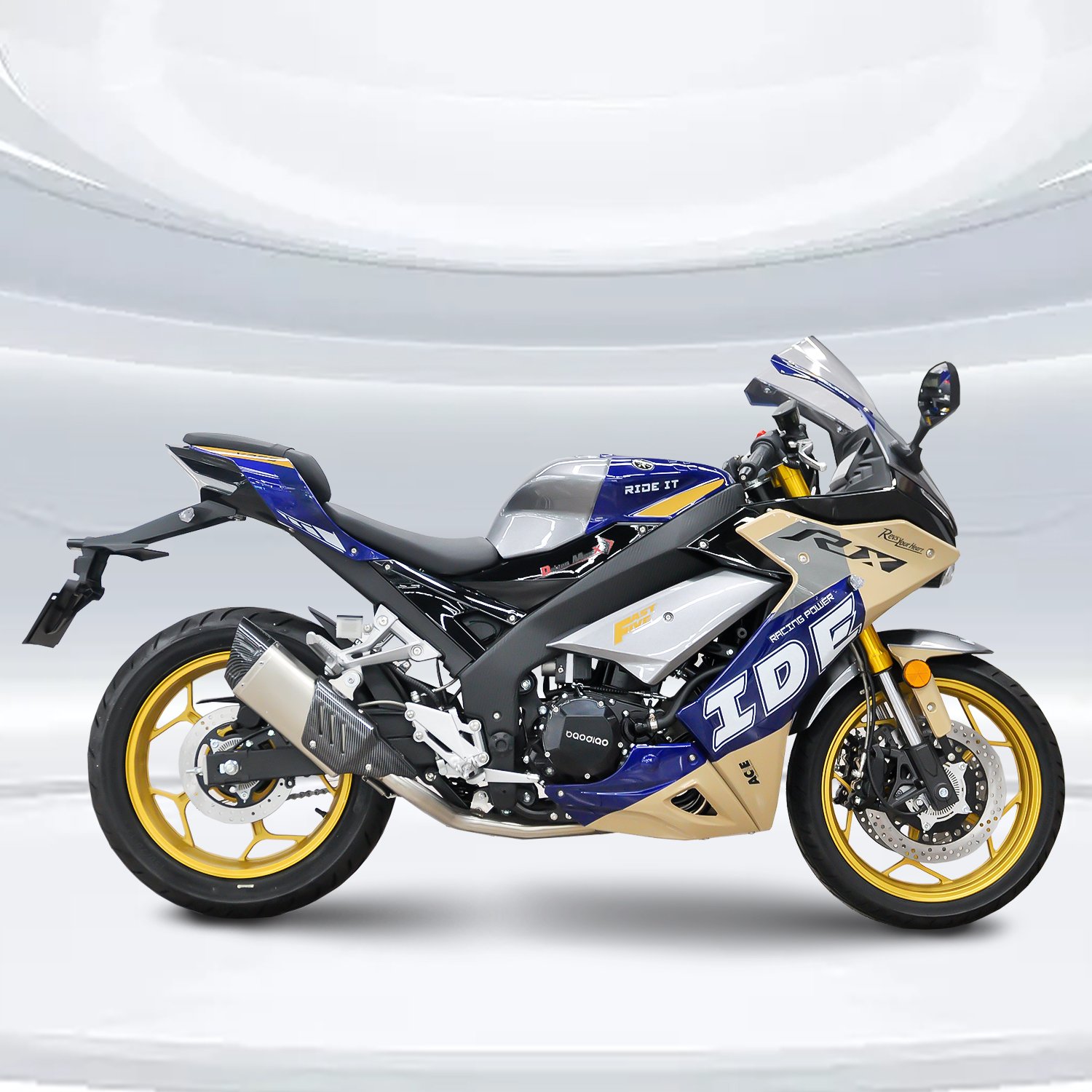 RACING MOTORCYCLE 1 Cylinder,4 Stroke Electric+kick Start Double Disc Brake Single Disc Brake Hydraulic Suspension Air Cooled