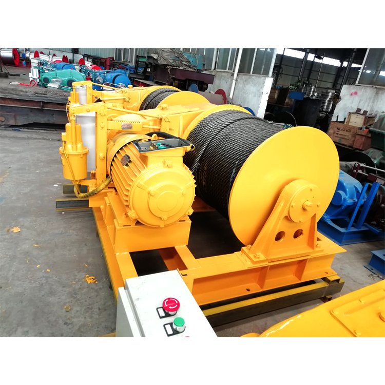 High Quality 220v Double Speed Electric Winch Double Drums 10 Ton Winch for Bridges ,docks and Other Road Projects