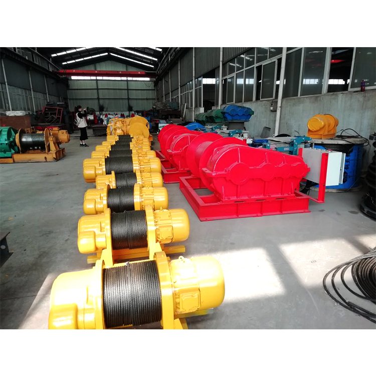 High Quality 220v Double Speed Electric Winch Double Drums 10 Ton Winch for Bridges ,docks and Other Road Projects