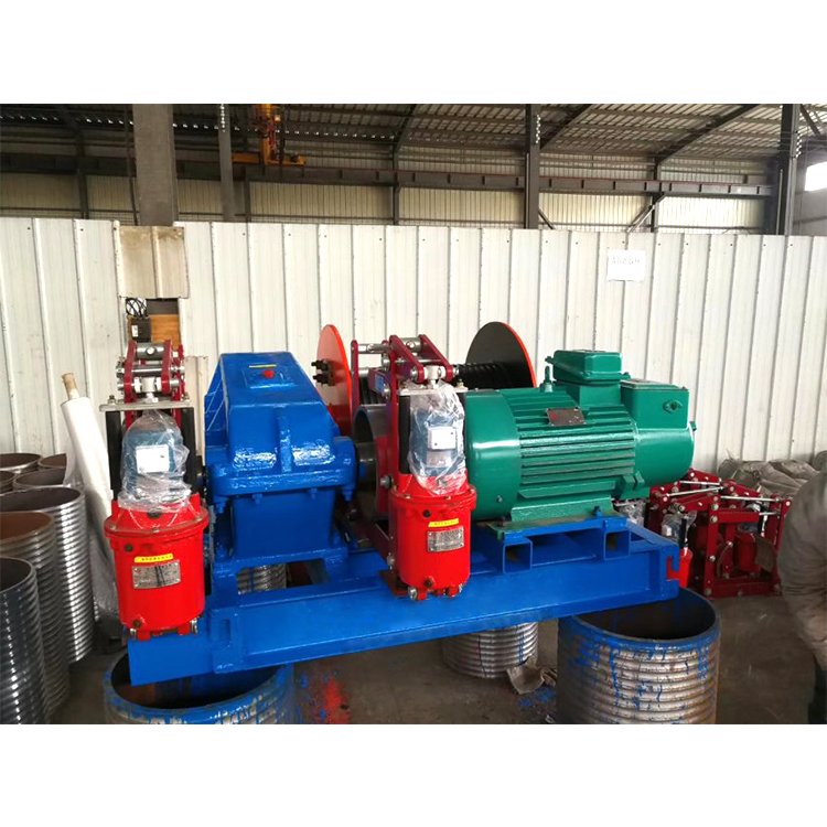 High Quality 220v Double Speed Electric Winch Double Drums 10 Ton Winch for Bridges ,docks and Other Road Projects
