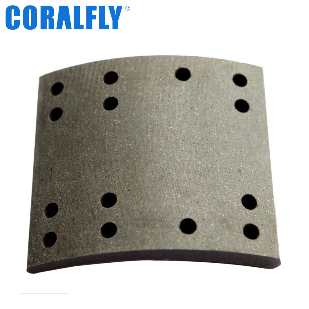 CORALFLY High Quality Spare Parts Reliable Durable With Rivets Truck Brake Lining 4657 E 8130363 for Daewoo Trucks O
