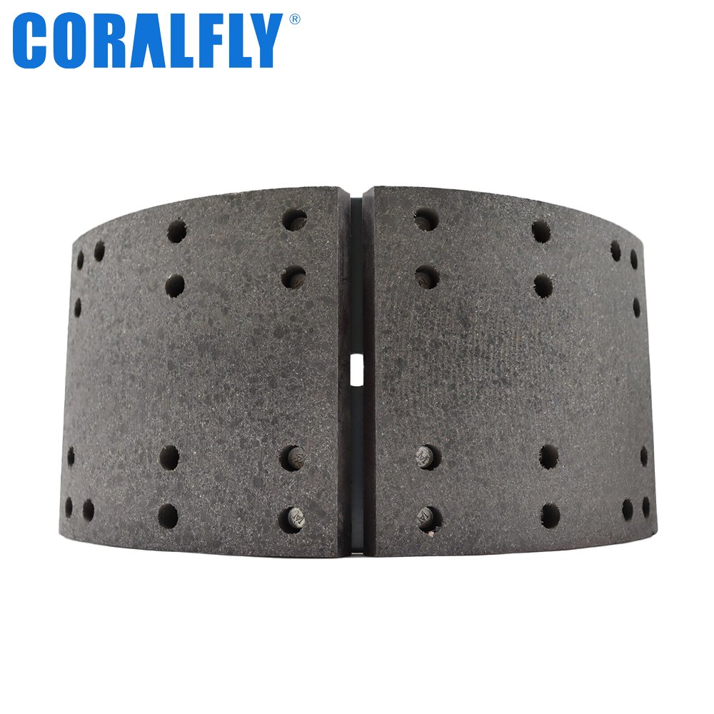 CORALFLY High Quality Spare Parts Reliable Durable With Rivets Truck Brake Lining 4657 E 8130363 for Daewoo Trucks O