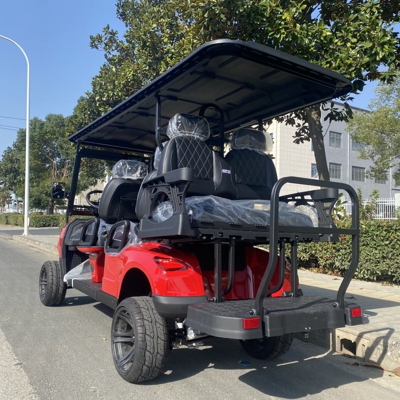 Best Price 6 Seaters 4 Disc Brake 72V Lithium Battery Lifted Electric Road Golf Buggy Cart