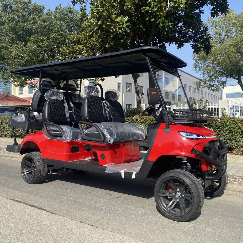 Best Price 6 Seaters 4 Disc Brake 72V Lithium Battery Lifted Electric Road Golf Buggy Cart