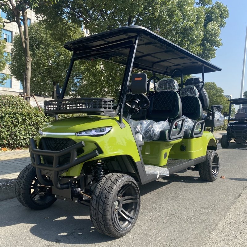 Best Price 6 Seaters 4 Disc Brake 72V Lithium Battery Lifted Electric Road Golf Buggy Cart