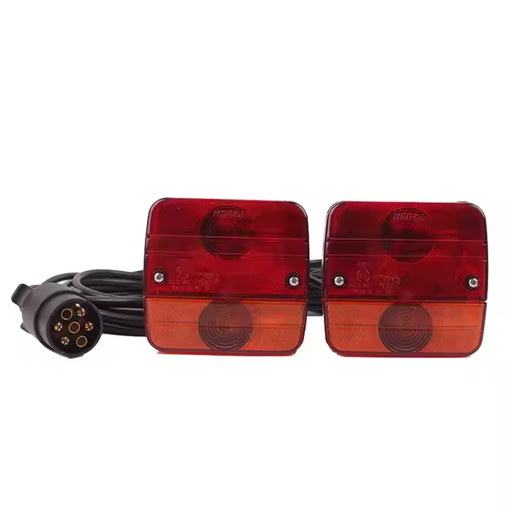 12V Trailer Halogen Tail Lights Kit Brake Stop Turn License Lights Trailer Accessories with 7.5M+2.5M Cable 7 Pin Trailer Plug