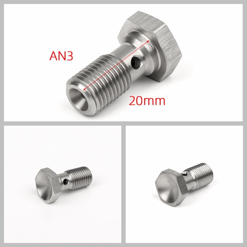 CNC Stainless Steel Hollow Nut Bolt for Car One Hole Ss304 Screw Nut M10x1.0 Hex Stud Threaded Brake Hose Fitting Bolt