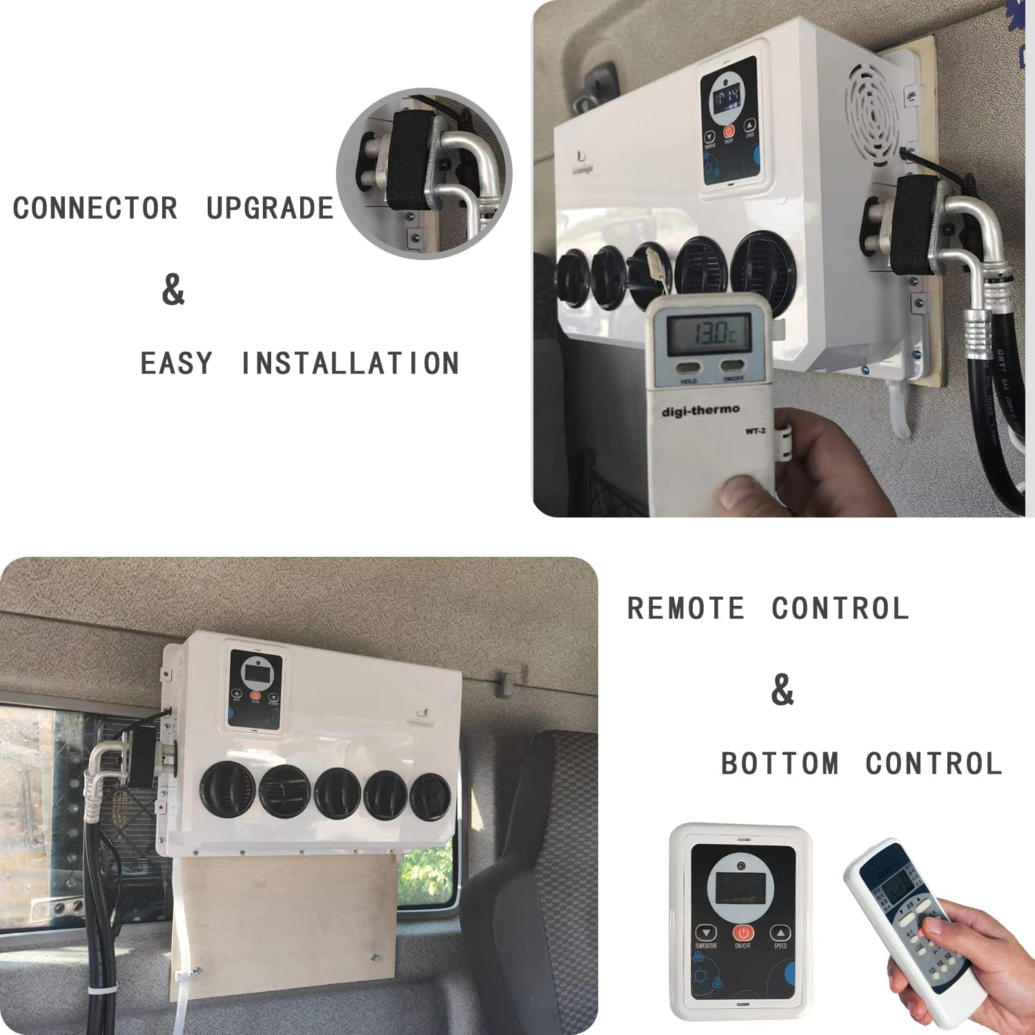 12/24 Volt Parking Semi Trucks APU air Conditioner Electric air Conditioner for Truck Tractor Trailer Excavator