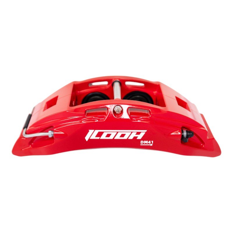 ICOOH Racing DM4 Front and Rear Wheel 4 Pistons Split Forged Caliper with 355x28MM Assemblies Aluminum Alloy for 17/18 Inch Rim