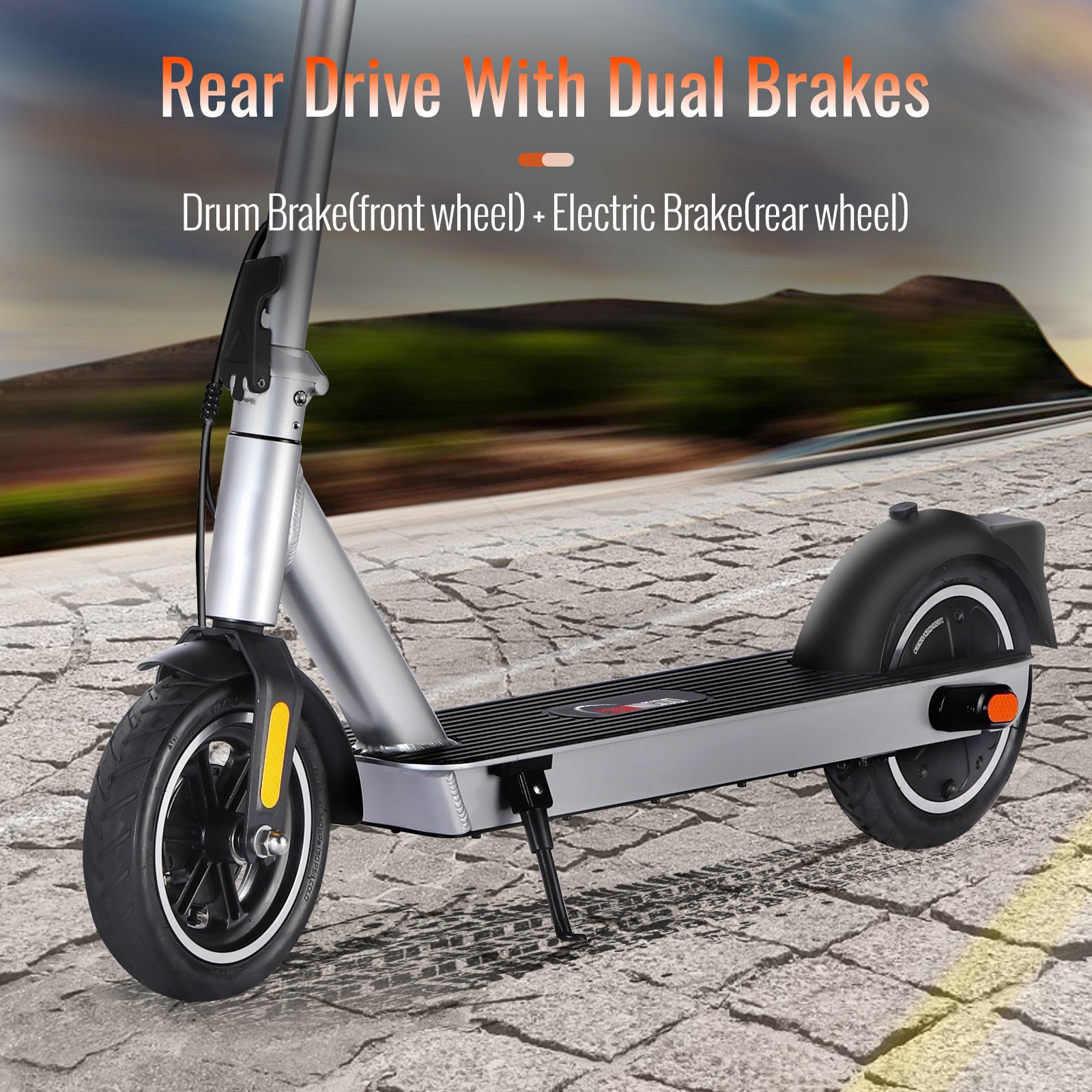 2024 New G15 350W Rear Motor Electric Scooter Unisex Adult Safe Riding 36V Front Drum Rear E-Brake Electronic Two-Wheel Scooter