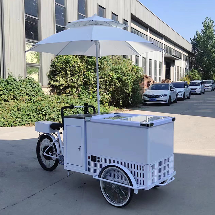 48V Electric Cargo Tricycle for Adults Open Coffee Vending Trike Food Cart with CE Certificated Euro 3 Wheel Adult Bike